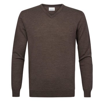 Profuomo Merino V-Hals Pullover Taupe (PP2J00006E)N