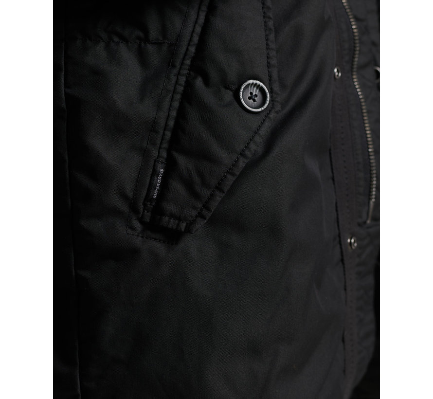 Winterjas SERVICE FUR TRIM PARKA Washed Black (M5010402A - AFB)