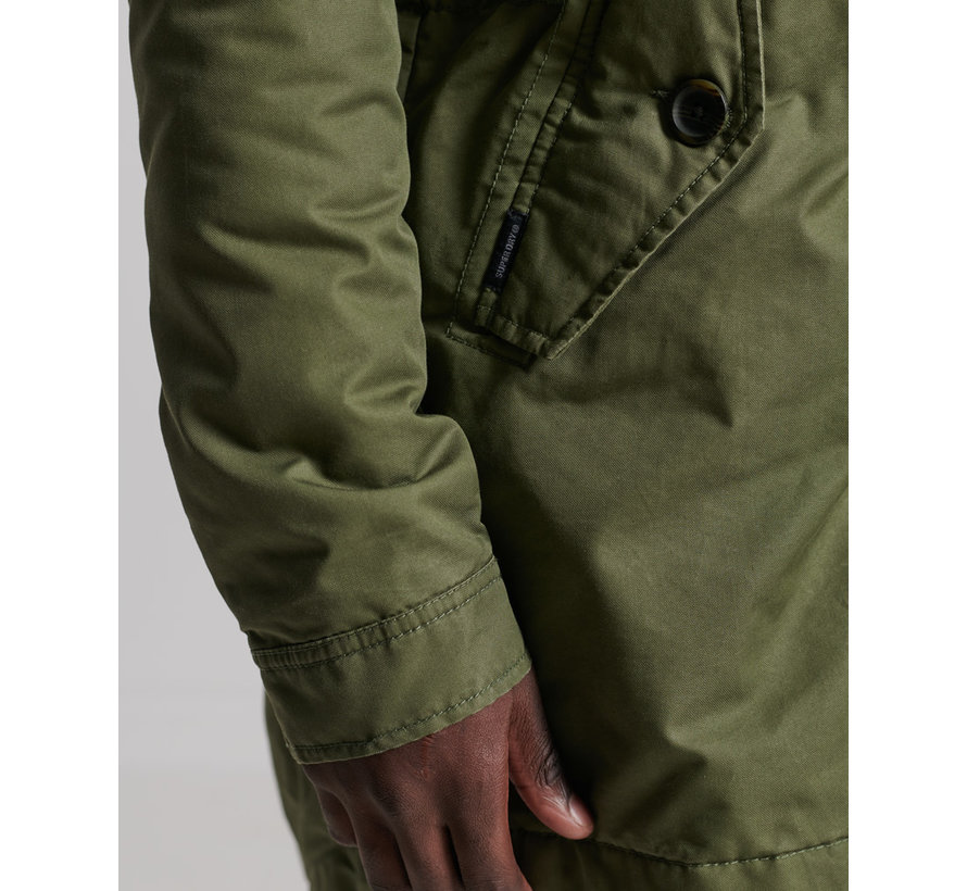 Winterjas SERVICE FUR TRIM PARKA Washed Khaki (M5010402A - GVK)