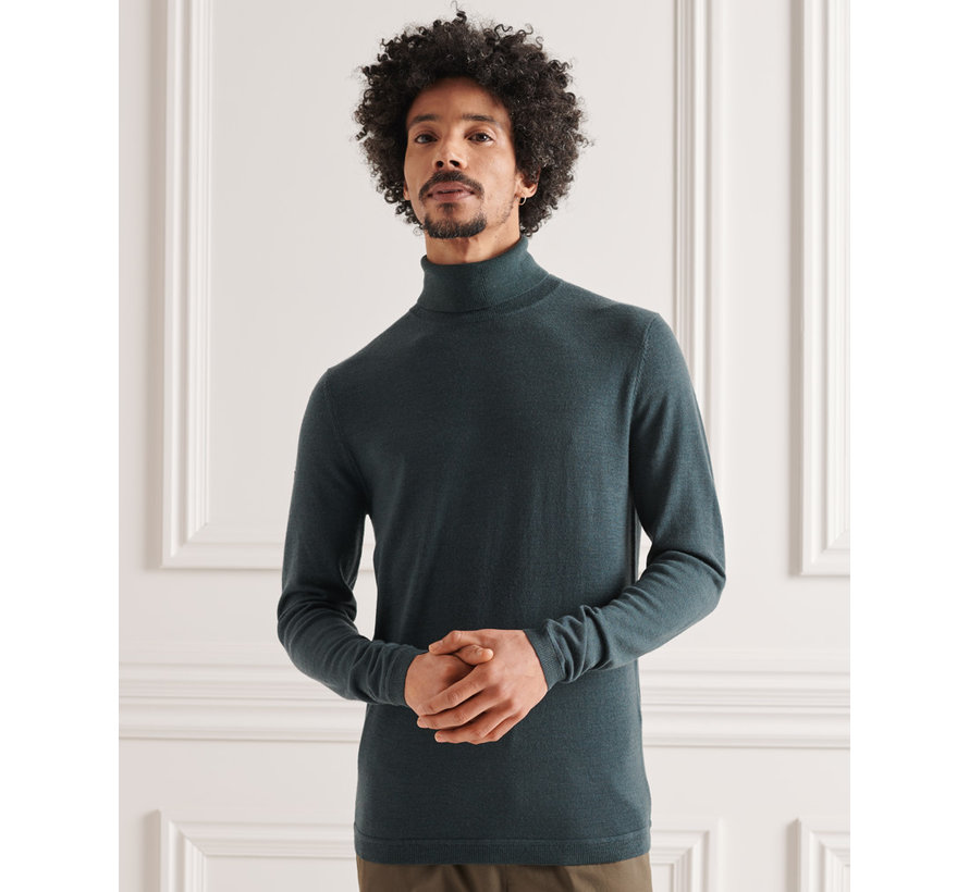 MERINO ROLLNECK Gramercy Green Marl (M6110062A - 3UW)