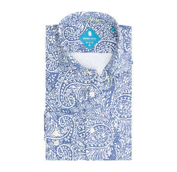 District Indigo Performance Overhemd Print Blauw (7.31.025.790 - 316)