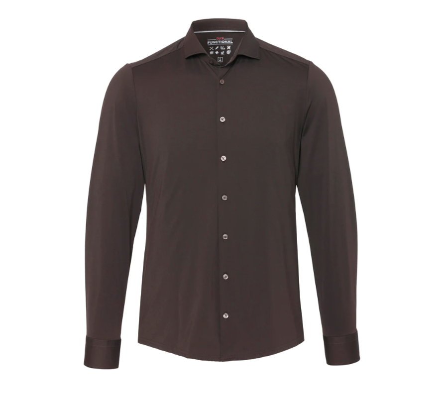 Shirts Overhemd Functional Fit Dark Brown (4030-21750 - 245)