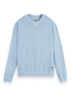 Scotch & Soda Garment dye structured sweatshirt Sea Blue (171652 - 5609)