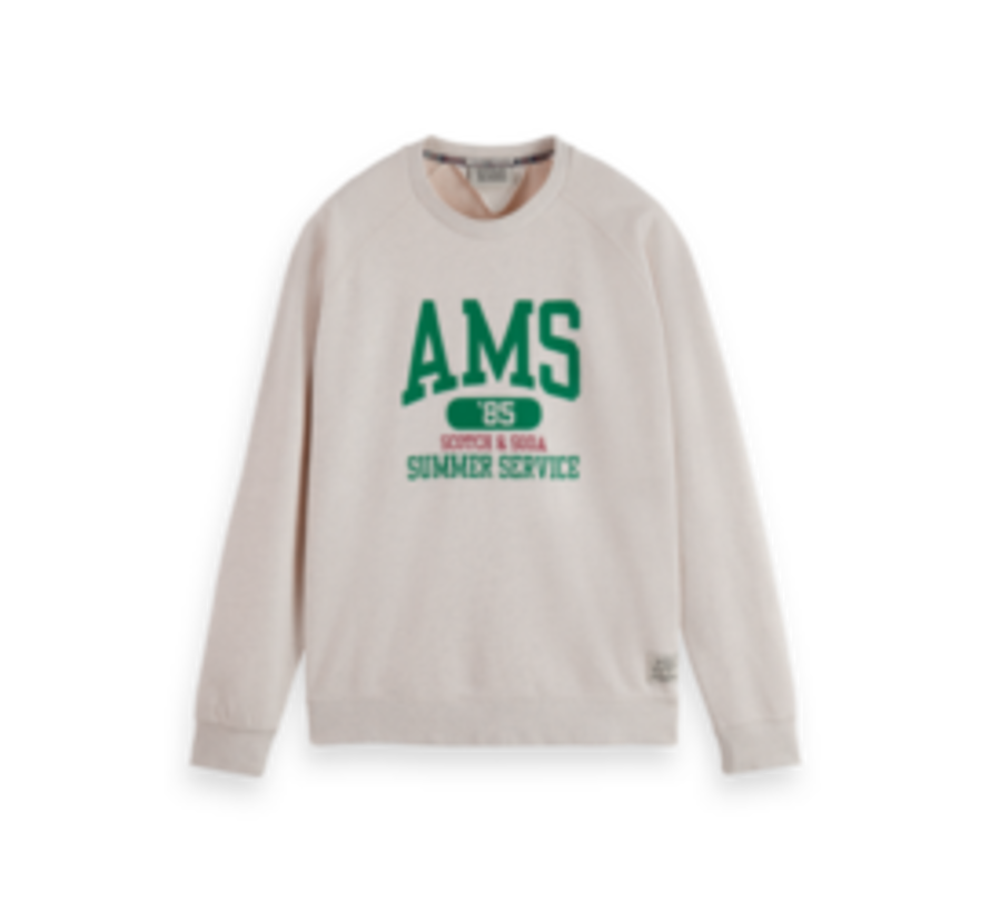 Ams Vintage sweatshirt Denim White Melange (171664 - 0694)