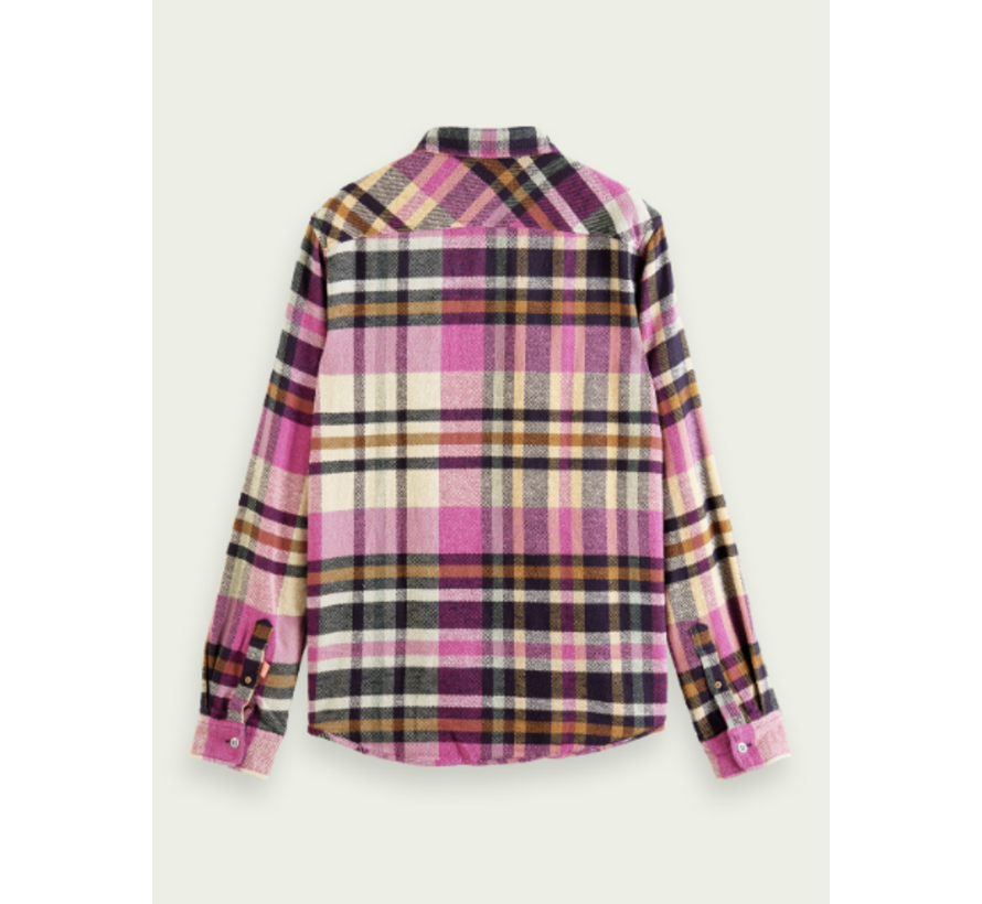 Regular-Fit checked brushed flannel shirt Combo A (169732 - 0217)