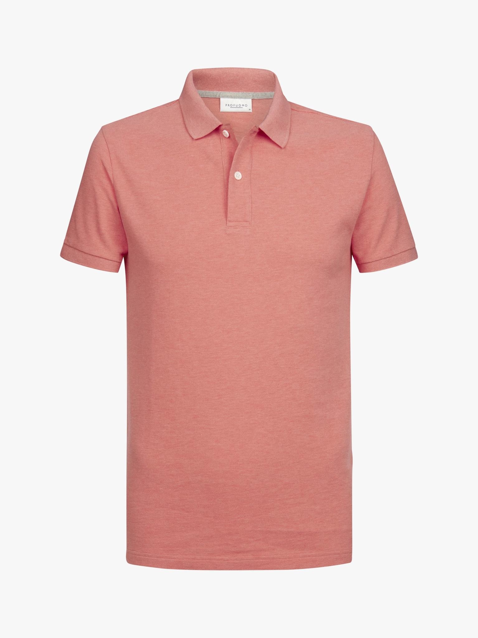 Profuomo Korte Mouw Polo PINK MEL   XL Profuomo