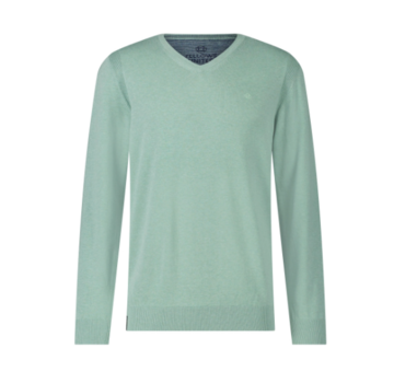Fellows United Pullover V-neck Iconic Basics Mid green (99.1102 -175)