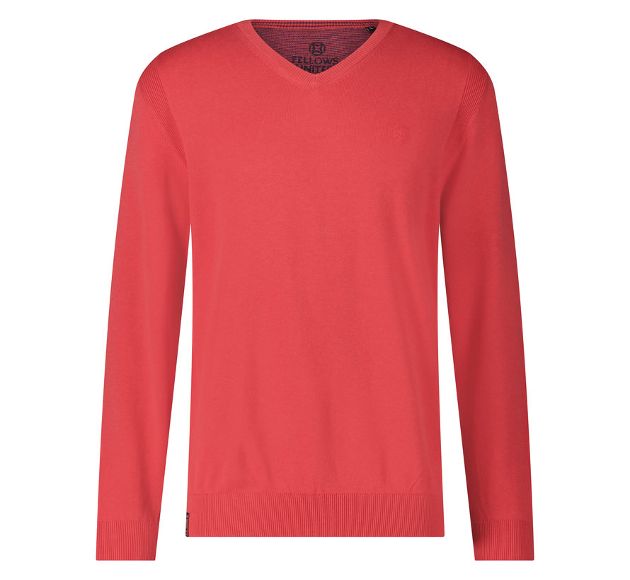 Pullover V-neck Iconic Basics Red (99.1102 -185)