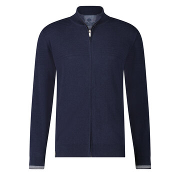 Fellows United Cardigan with rib details Navy (31.1112 -110)