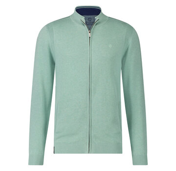 Fellows United Cardigan Iconic Basics Plain Mid green (99.1101 -175)