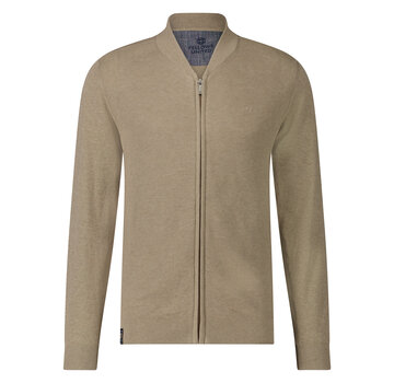 Fellows United Cardigan honeycomb bomber coll Mid brown (31.1111 -143)
