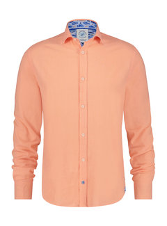 A Fish Named Fred Overhemd Linen Coral (9787 - 427)