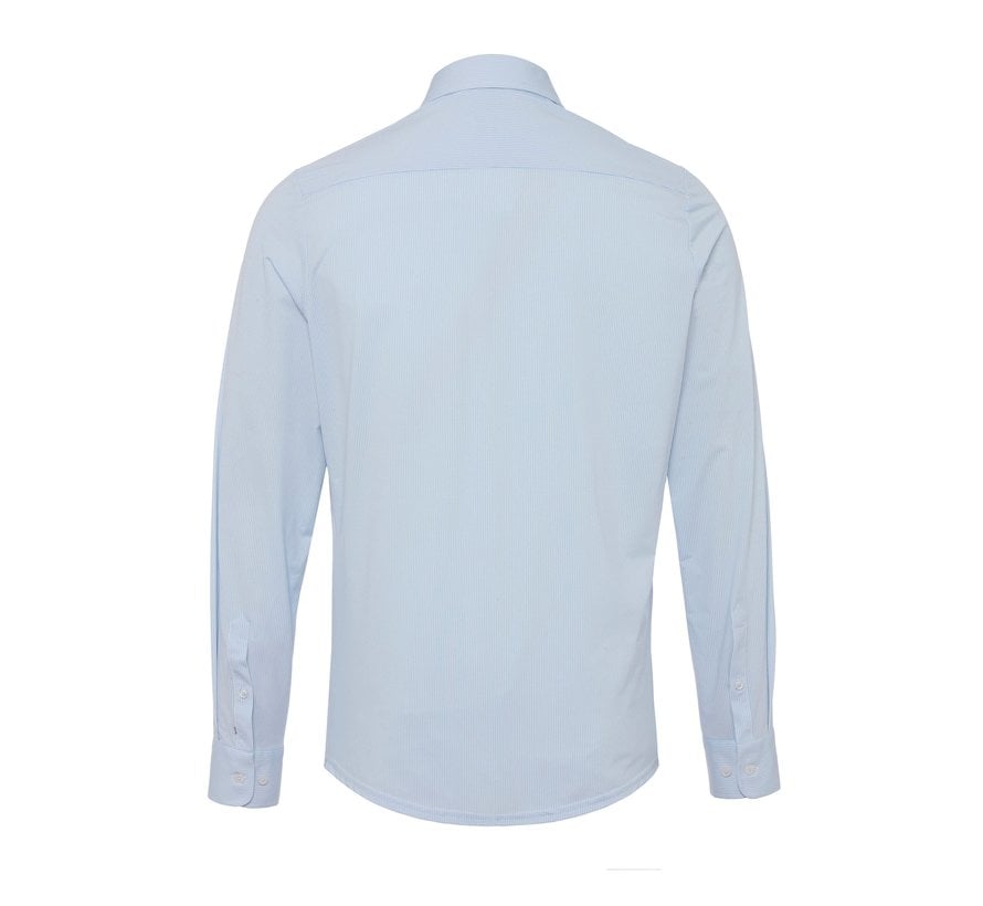 Functional Lange Mouw Overhemd Micro Print Light Blue (4048-21750 - 100)