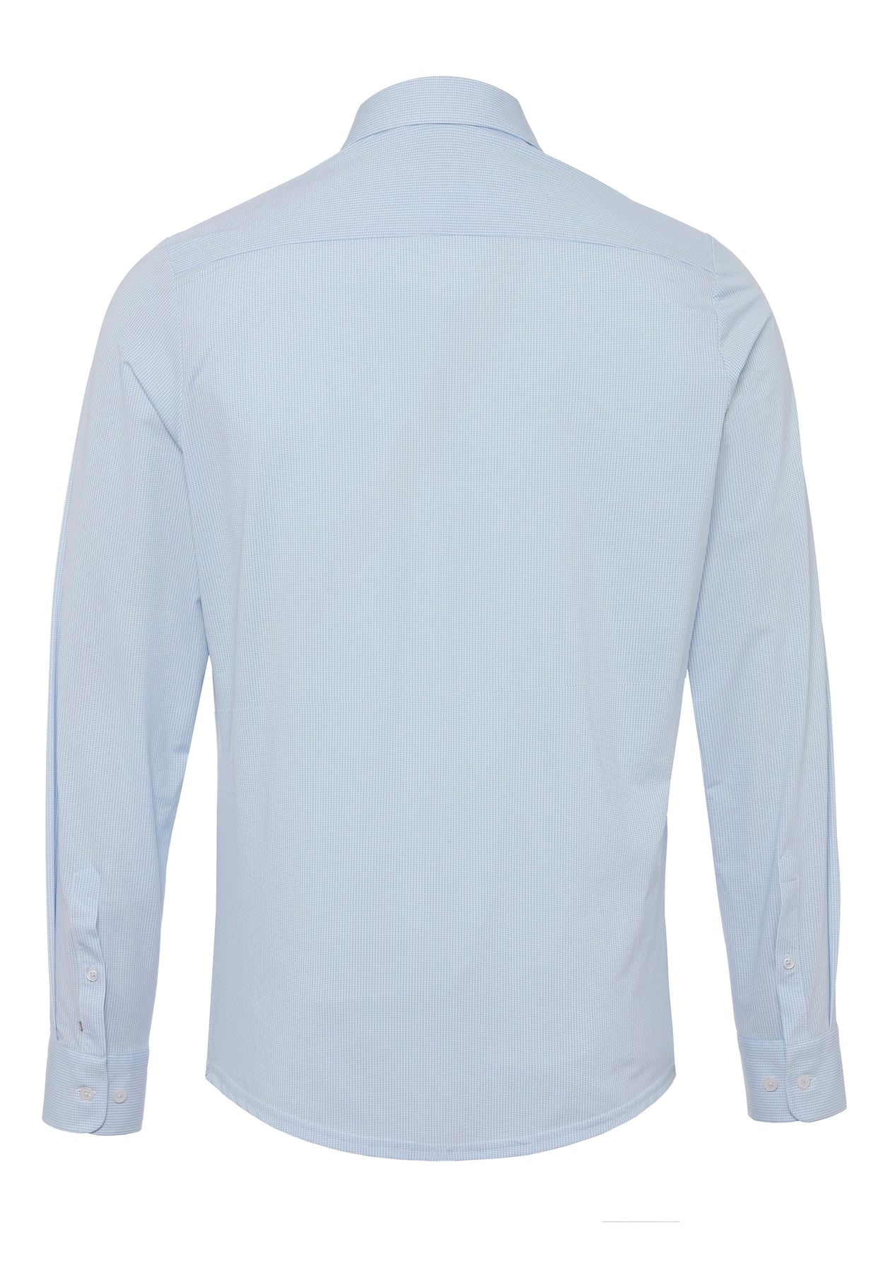 Pure Shirts Functional Lange Mouw Overhemd Micro Print Light Blue    Pure Shirts