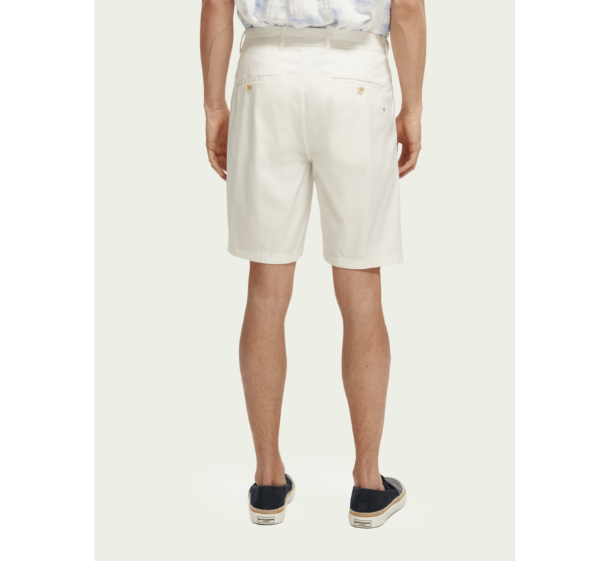 Stuart - Garment dye pima cotton short Denim White (171593 - 0102)