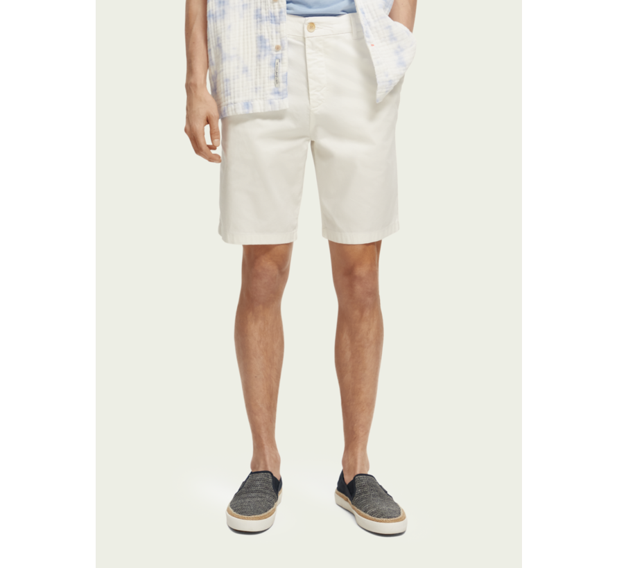 Stuart - Garment dye pima cotton short Denim White (171593 - 0102)