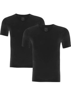 Alan Red Vancouver 2-Pack V-hals T-shirts BLACK (7032-99)