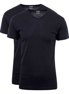 Alan Red Vancouver 2-Pack V-hals T-shirts NAVY (7032-6)