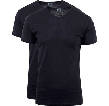 Alan Red Vancouver 2-Pack V-hals T-shirts NAVY (7032-6)