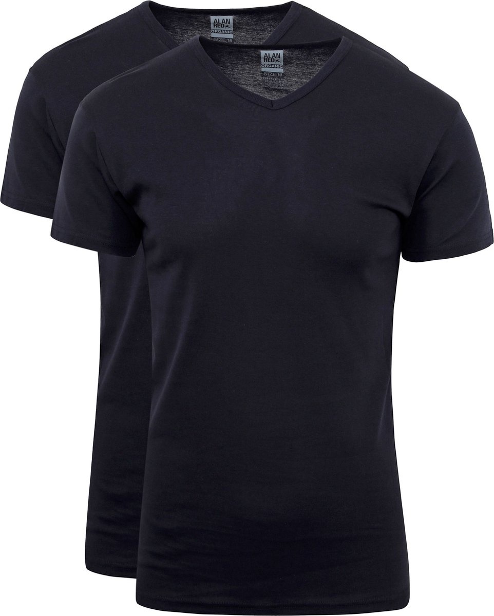 Alan Red Vancouver -Pack V-hals T-shirts NAVY   M Alan Red