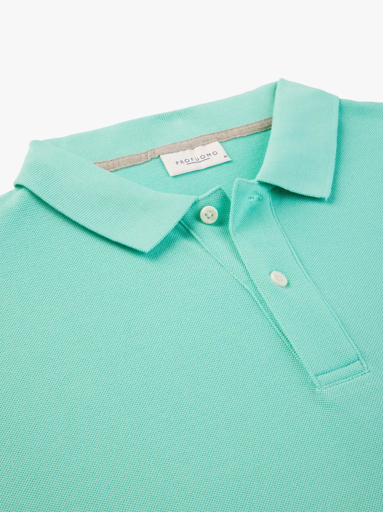 Profuomo Korte Mouw Polo Mint    XL Profuomo