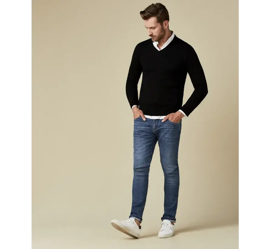 Merino V-Hals Pullover Black (PP2J00006B)