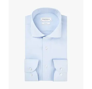 Profuomo Strijkvrij Overhemd Slim Fit Fine Twill Extra Long Sleeve Licht Blauw (PP0H0A024)N