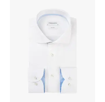 Profuomo Overhemd  Two-Ply Twill Slim Fit Wit (PP0H0A027)N