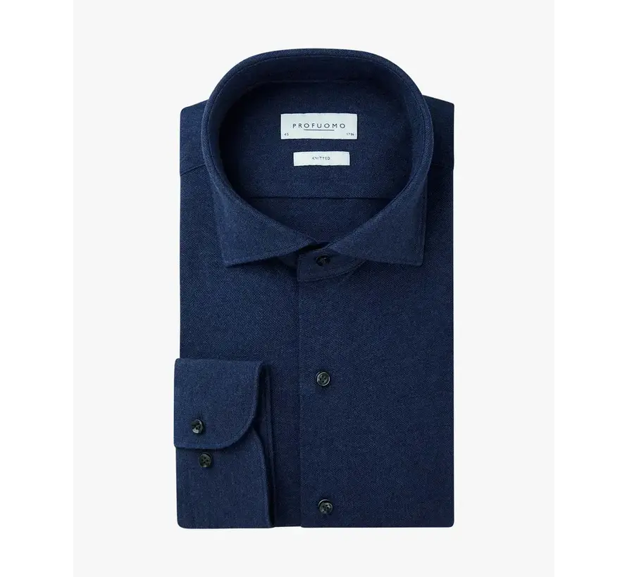 Overhemd The Knitted Shirt Navy Melange (PP0H0A048)N