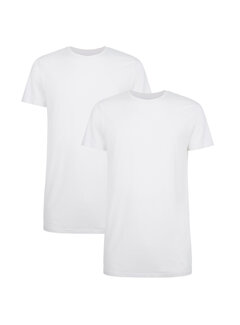 Bamboo Basics Ronde Hals T-shirts Ruben Long Fit 2Pack White (Ruben-LF-002)