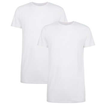 Bamboo Basics Ronde Hals T-shirts Ruben Long Fit 2Pack White (Ruben-LF-002)