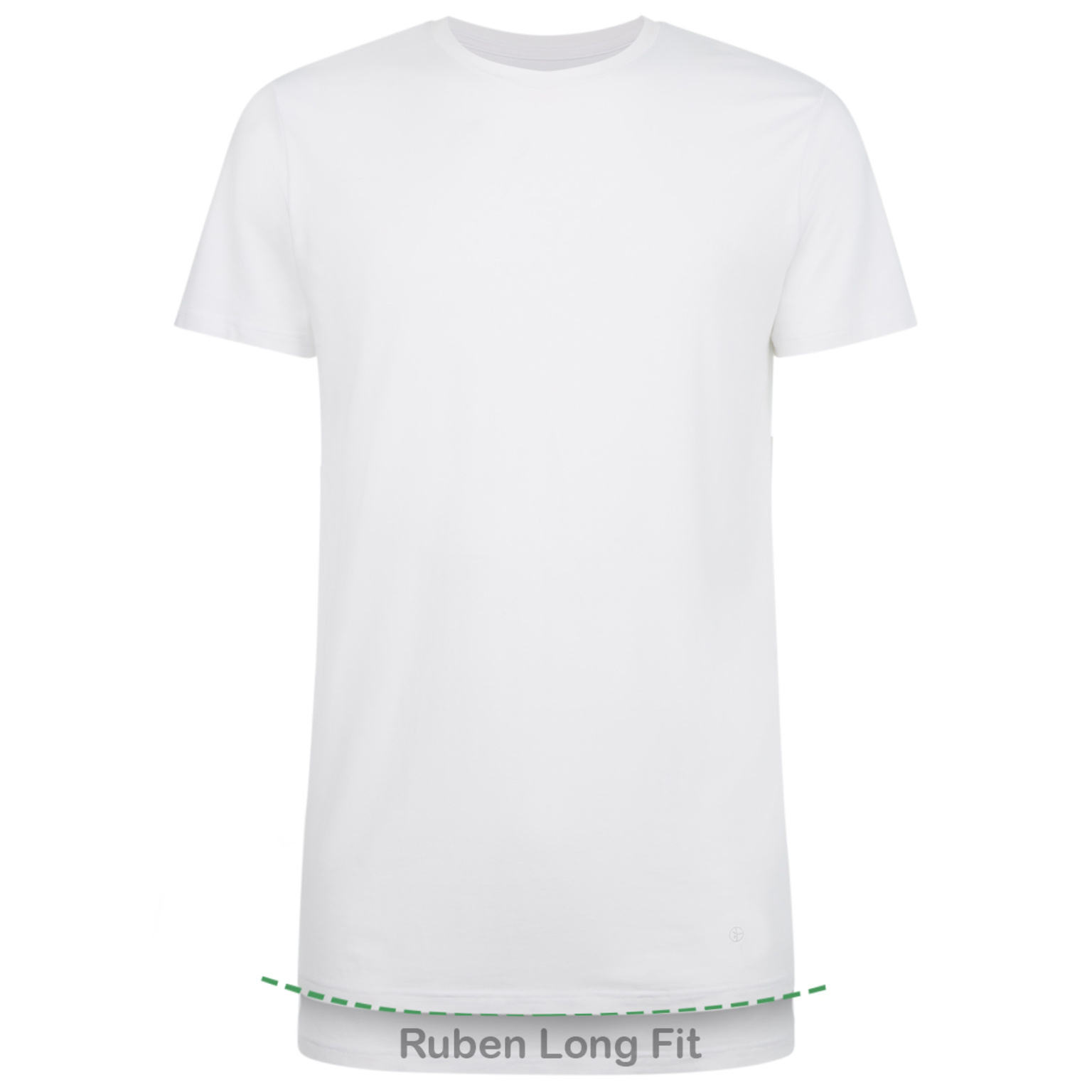 Bamboo Basics Ronde Hals T-shirts Ruben Long Fit Pack White   S Bamboo Basics