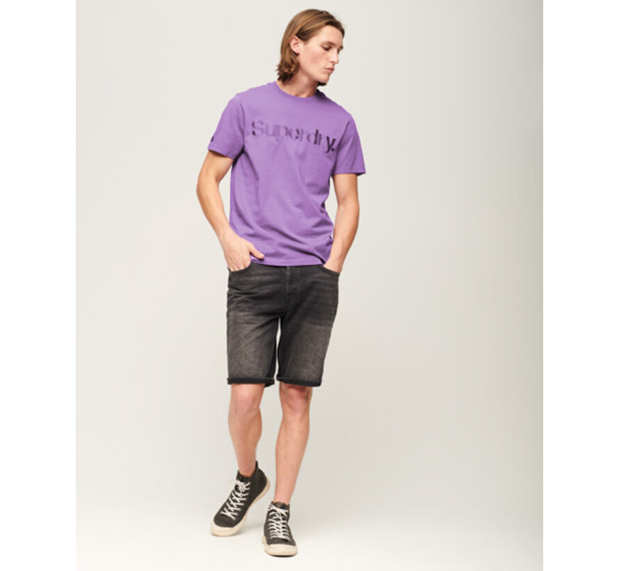 TONAL EMBROIDERED LOGO T-SHIRT Electric Purple (M1011755A - JXV)