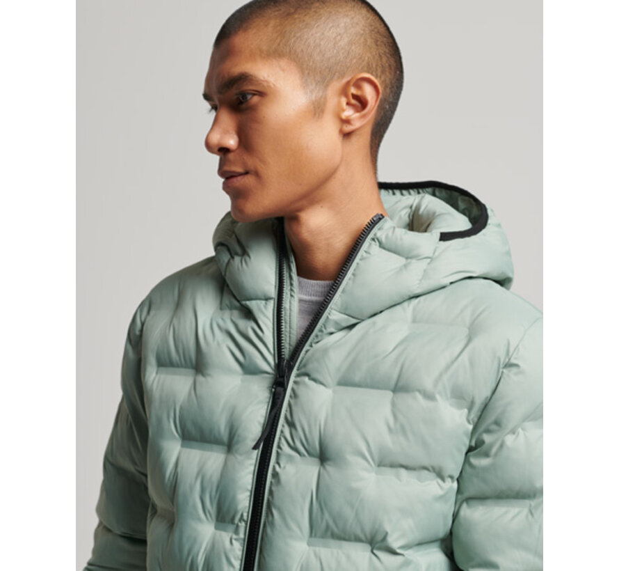 SHORT QUILTED PUFFER COAT Desert Sage Green (M5011811A - 1LL)