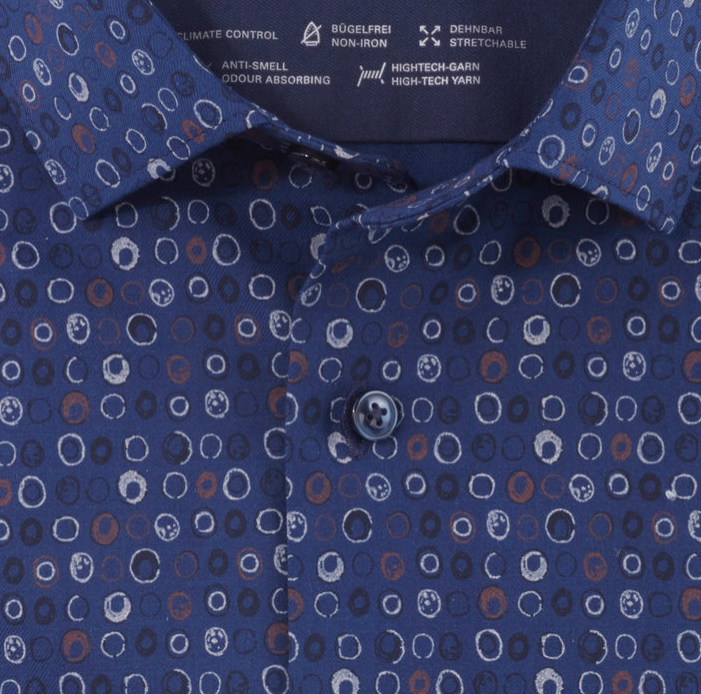 Olymp Overhemd Luxor Modern Fit  Roodbruin    Olymp