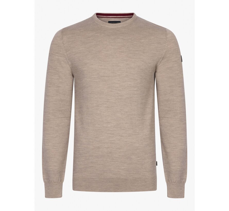 Merino R-Neck Pullover Sand (118235000 - 810000)