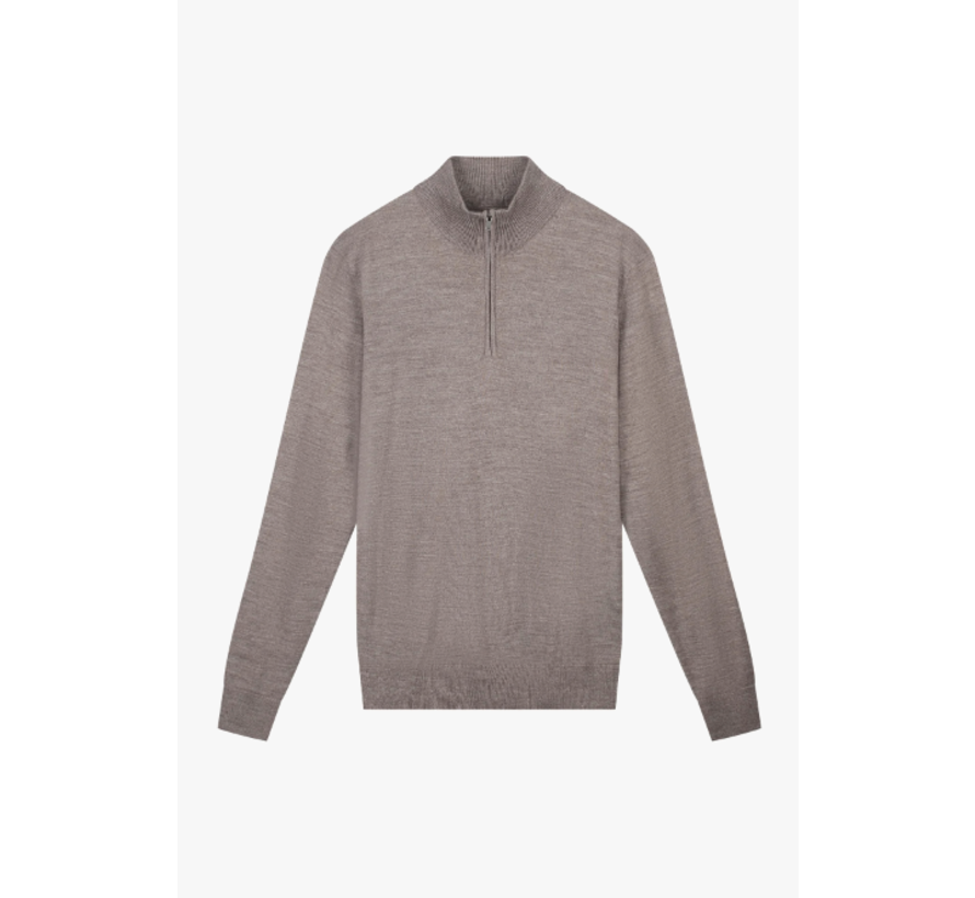 Half-zip Merino Wool Destin Skipper Coffee (405588 - 260)