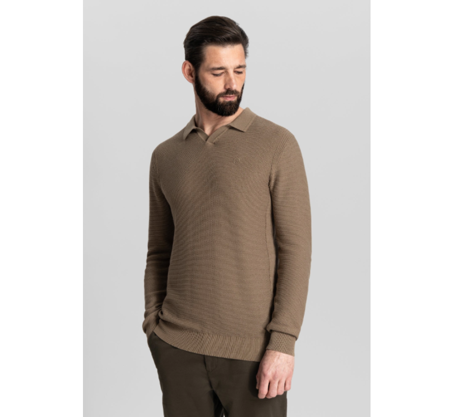 Pullover Melange Slub Mercury Polo Oak (405578 - 265)