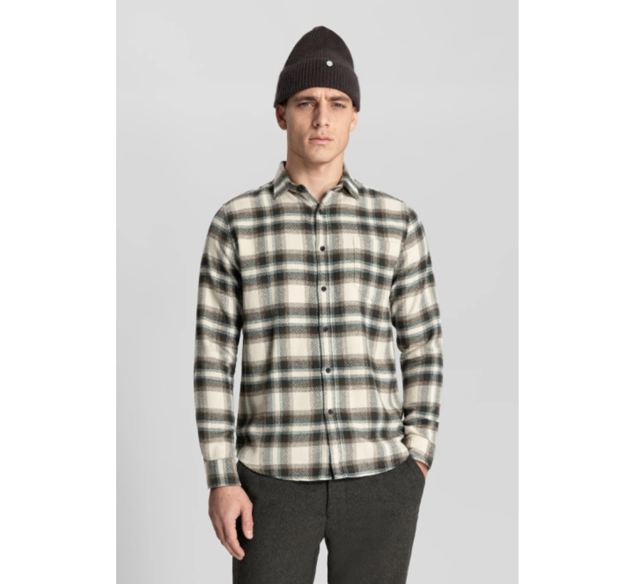 Overhemd Herringbone Flannel check Petter Highland Green (303766 - 506)