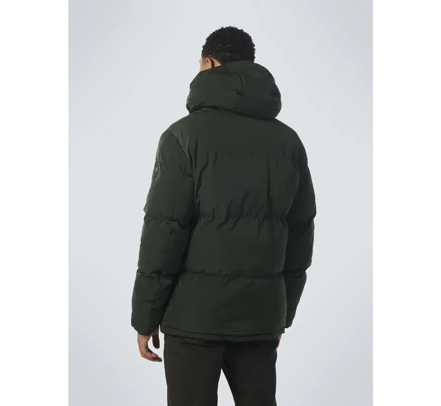 Winterjas Short Fit Hooded Padded Dark Green (21630824 - 052)