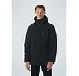 Winterjas Mid Long Fit Hooded Softshell Stretch Black (21630818SN - 020)