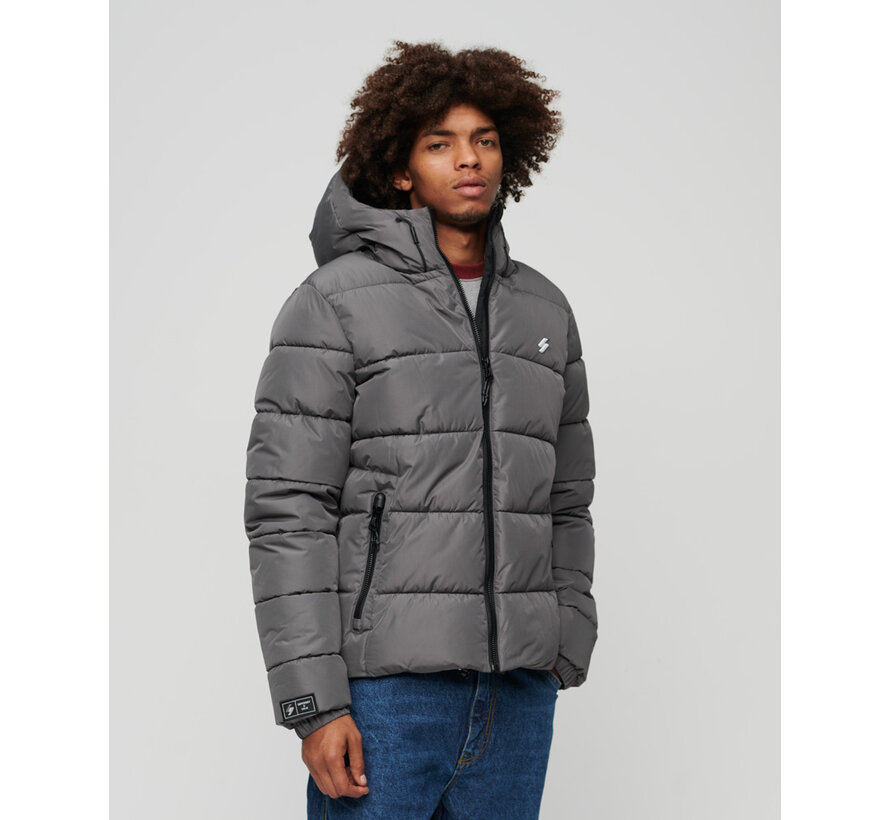 Superdry Sport hooded sweat in grey, ASOS