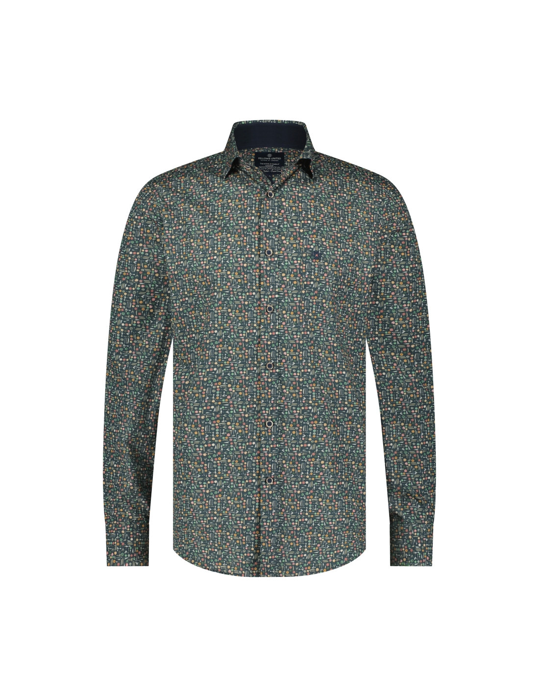 Fellows United Overhemd Dinner Is Served Dark Green   L Fellows United