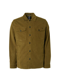 No Excess Overshirt Button Closure Structure Corduroy Stretch Moss (21530826 - 152)
