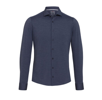Pure Shirts Overhemd lange mouw functional fit uni donkerblauw (D71308-21155 - 120)