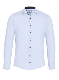 Pure Shirts Overhemd lange mouw functional fit uni blauw (4056-21750 - 100)