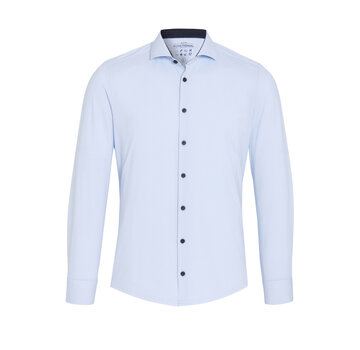 Pure Shirts Overhemd lange mouw functional fit uni blauw (4056-21750 - 100)
