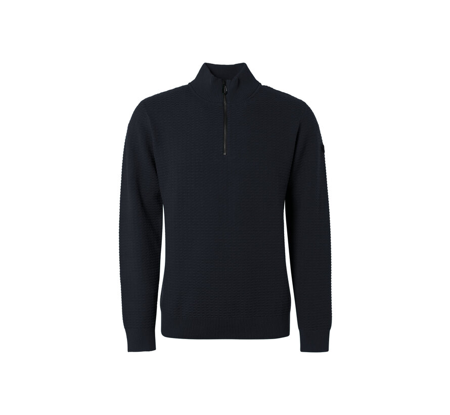 Half-zip Pullover Solid Jacquard Black (21230936 - 020)