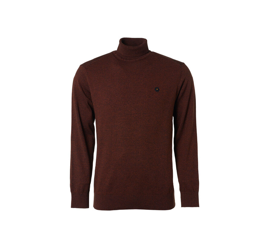 Pullover Rollneck 2 Coloured Melange Caramel (21210982 - 048)