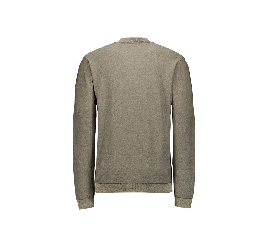 Pullover Crewneck 2 Coloured Jacquard Stone (21210859 - 014)